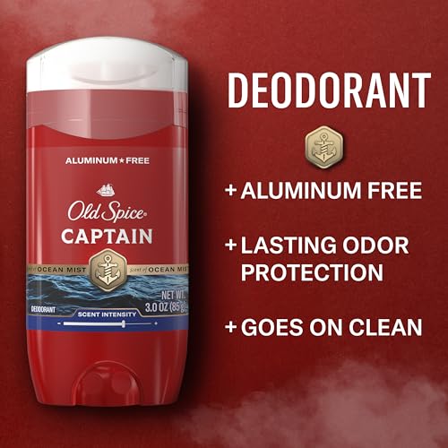 Image of Old Spice Aluminum Free Deodorant for Men, 24 /7 Odor Protection & Signature Scent Control, 24 /7 Freshness & Lasting Scent, Captain with Bergamot Scent, 3.0 oz (Pack of 2)