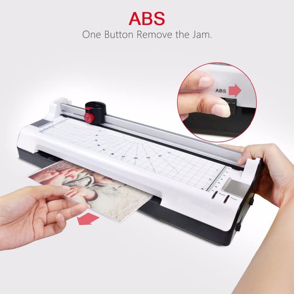 Macchina per la laminazione di foto per plastificatrice A4, set 6 in 1 di macchine per laminazione termica e a freddo con tagliacarte, arrotondatrice per angoli per ufficio scolastico domestico