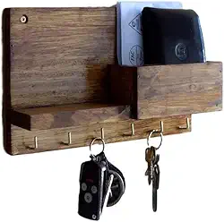 Porta Chaves Celular Cartas Em Madeira De Pinus Rústico