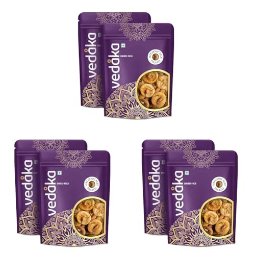 Image of Amazon Brand - Vedaka Premium Dried Figs | 1Kg(500G X 2)| Dried Anjeer | Rich Source Of Fiber | Low In Fat | Healthy Snack | Ideal For Festive Gifting (Pack of 3)