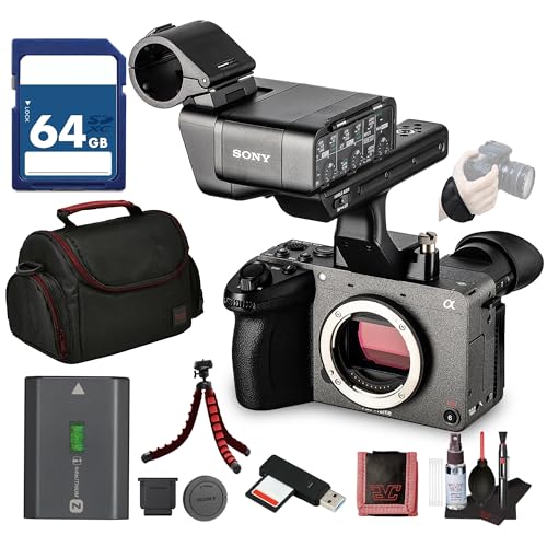 Image of Sony FX2 Cinema Camera Kit w /XLR Handle - Dual XLR Audio, Full-Frame 4K (ILME-FX2) + 64GB Memory Card + Camera Bag + Flexible Tripod + Cleaning Kit + Hand Strap + Card Wallet + Card Reader