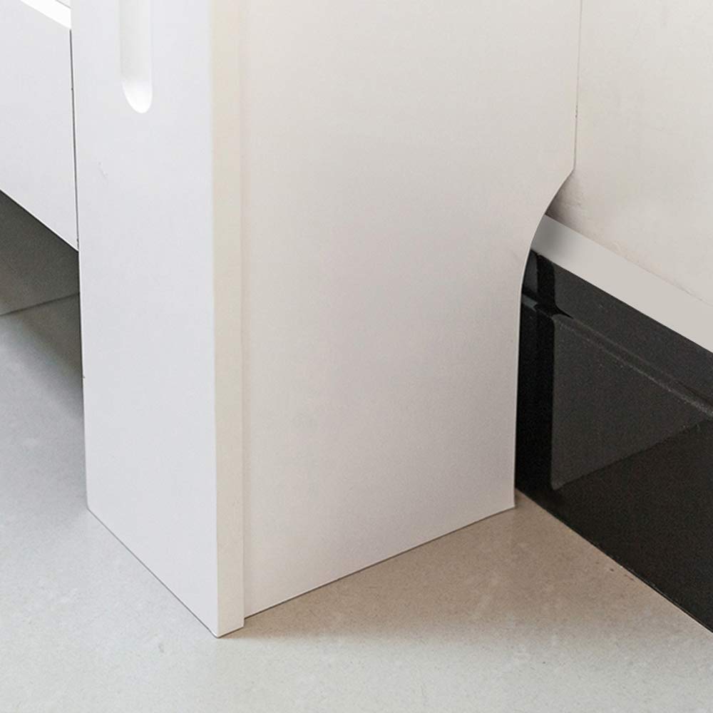 Alightup Cache Radiateur en MDF Peint - Couvercle Design Armoire avec Lattes en Bois et Grille Étagère Supérieure - Dimensions 71 x 17 x 80.5 cm pour Salon et Chambre