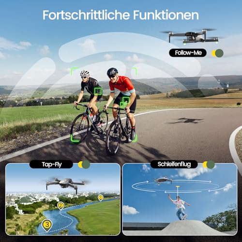 Holy Stone GPS Drohne mit Kamera 4K für Anfänger, HS460 Drohnen mit 26 Min. Lange Flugzeit, Bürstenloser Motor, Follow Me, Rückkehr, 5G FPV Übertragung faltbare Kameradrohne unter 249g für Erwachsene