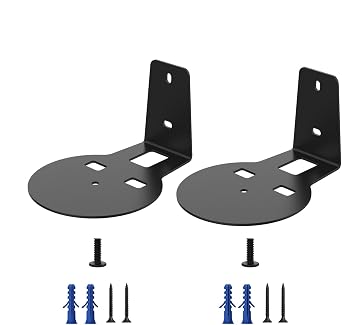 Wall Mounted Speaker Bracket, Speaker Wall Mount, Bookshelf Speaker Mounting Bracket - Sturdy Smart Speaker Wall Stand Rack for Home, Living Room, Hotel, Cafe