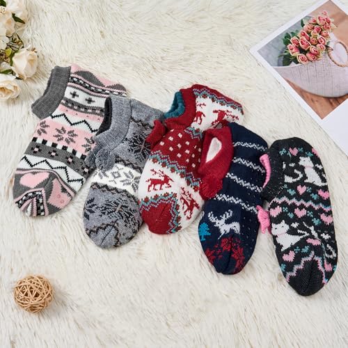 Image of American Trends Slipper Socks for Women Non Slip Christmas Socks Comfy Warm Winter Grippy Socks with Grippers