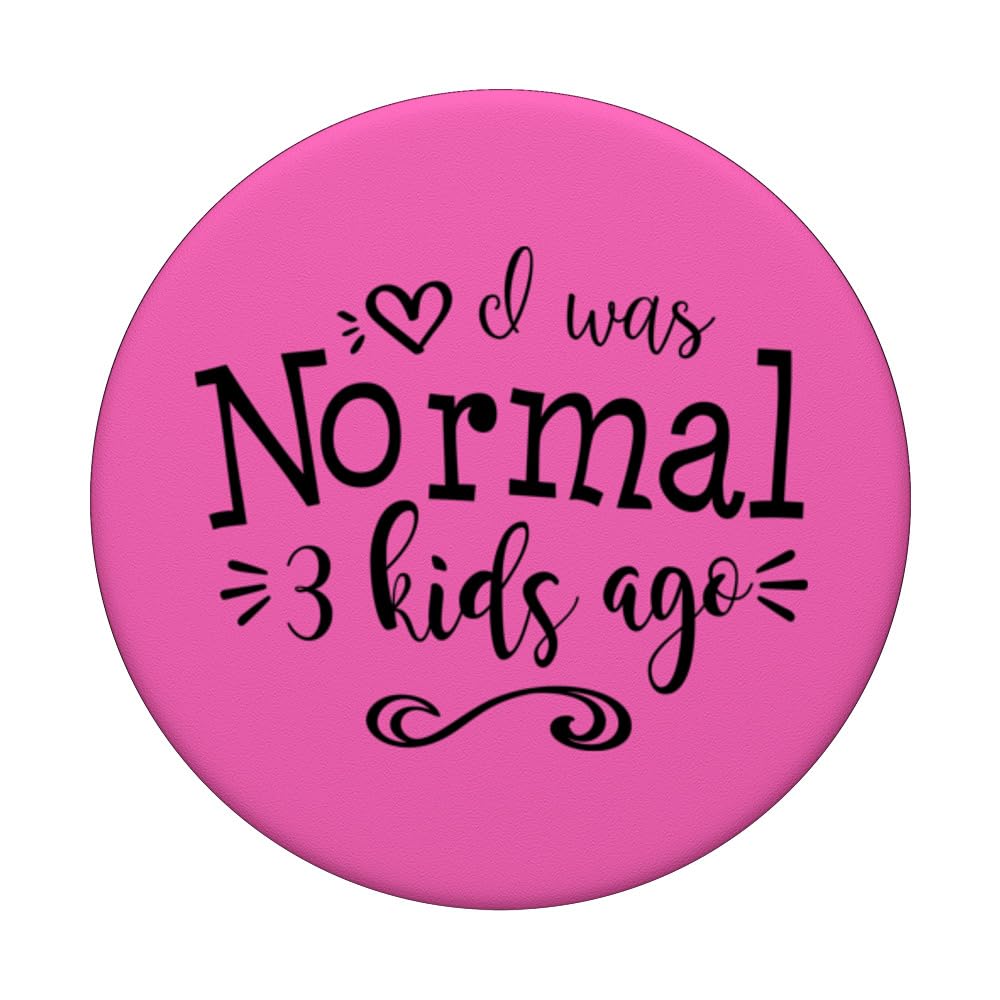 Funny Mom Life of Three Girl Mama Boy Mommy Stress Anxiety PopSockets Swappable PopGrip, Black - Image 3