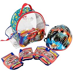 Patines Blaze Blaze & Monster Machine Mochila, Casco Y Protecciones (Saica 2131)