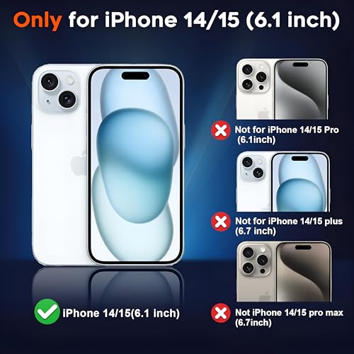 Image of Case for iPhone 15 | Strong Magnetic Translucent Matte Hard Back | Camera Protection | MagSafe Compatible (TPU + Polycarbonate, Frost Black)