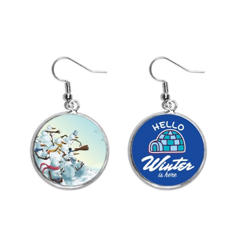 Pendientes de muñeco de nieve de Navidad ideales para regalar como joyería de invierno 5