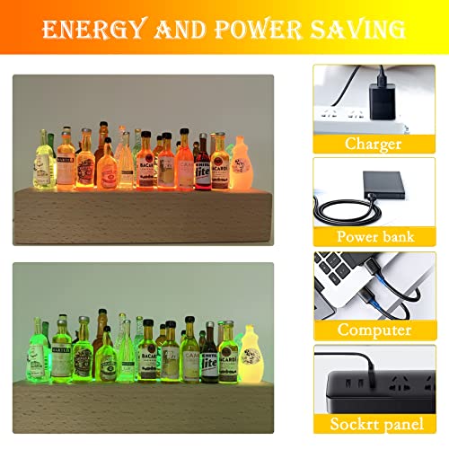 Swctsy 6 Inch Rectangle Led Lights Display Bases, 2Pcs Wooden Led Lighted Base Stand Colorful Light Lamp Stand For Crystal Glass Resin Art, Home Decor(4Pcs--7 Color Light) #TOP5