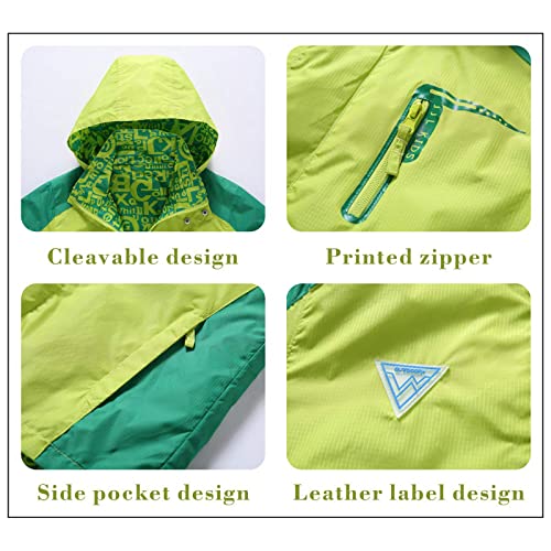 Coupe-vent imperméable garçon avec capuche et poches multiples - 4