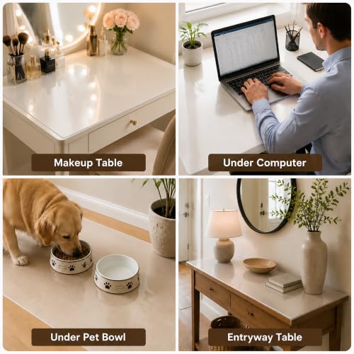 Protector de mesa transparente PVC alfombra de escritorio impermeable plástico recortable 6