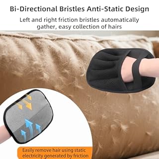 Dreaku Tierhaarentferner Handschuh, Fell Magnet Handschuh, Wiederverwendbare Handschuh Tierhaarentfernung Antistatische für Sofas Kleidung Reinigung Entfernen (2 Stück)