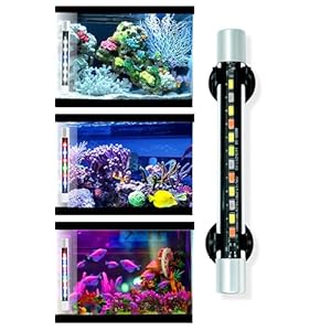 Buraq Pets Mini Multi-Colour Aquarium Light for Making Your Fish Tank Superior, Ideal for Fish Aquarium, Fully Submersible Aquarium Lights (Up to 1.5 Ft Tank Mix Color)