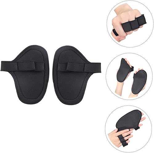 Miniatura 8 de BESPORTBLE 1 par de deportes medio dedo protector Barbell Grips guantes de gimnasio para hombres guantes de gimnasio para hombres guantes de