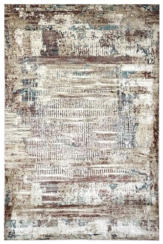 Image of Super Soft Art Collection Abstract Modern Classical Design Carpets Highest Density Silk Carpets for Home Living Room Bedroom /Hall (5x7 feet (150 x 210 cm) Multi Vintage L)