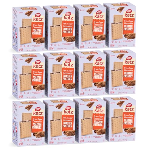 Image of Katz Gluten Free Cinnamon Toaster Pastries. Healthy snacks for adults and kids. Free of Dairy, Peanuts, Tree Nuts, and Sesame, No Artificial Color. Kosher 8oz (12pk).