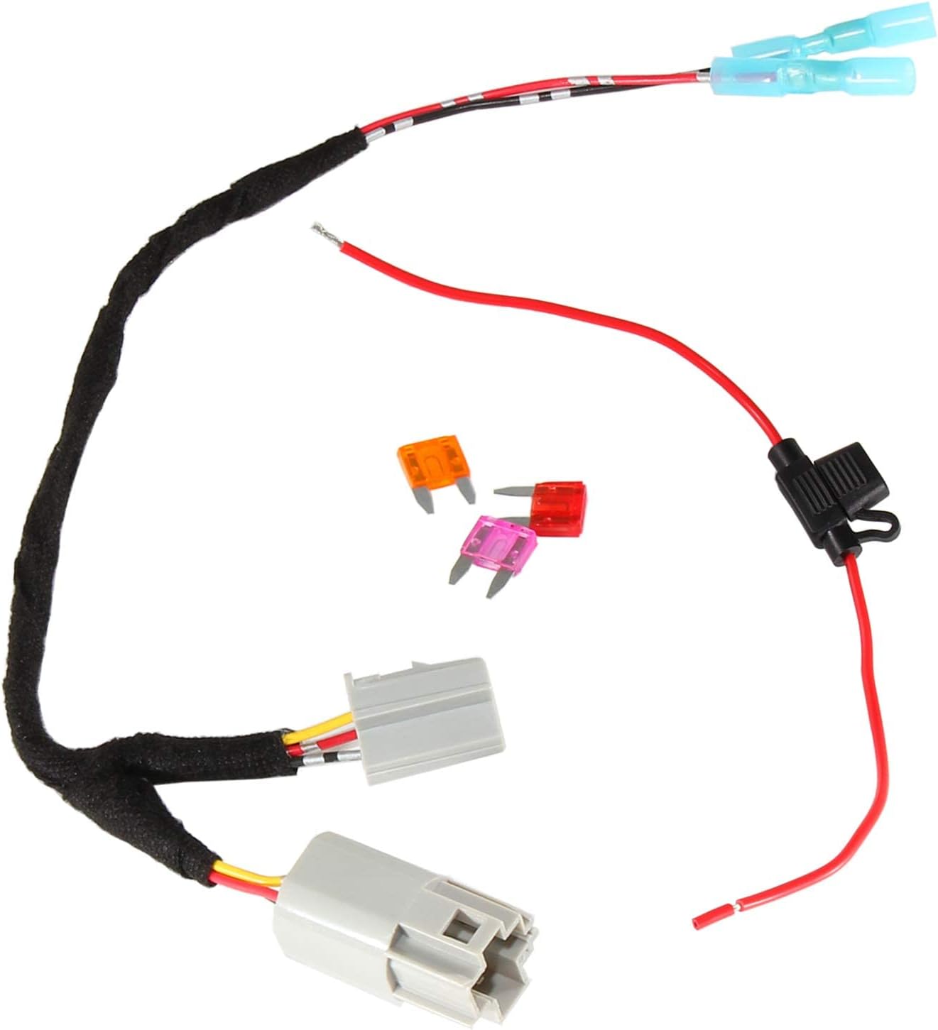 RED WOLF 12 Volt Power Adapter Wire Harness Switch Connector for Chrysler Dodge Ram 2007-2014 Cigarette Lighter Power Outlet to Add Backup Camera CB Radio Radar Detectors Portable GPS