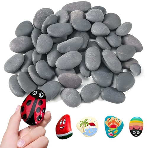 YJSDDNTY Lot de 40 Mini Pierres à Peindre, 1 à 3 cm, Galets décoratifs, Pierres Naturelles peintes, Galets Lisses, à Peindre, Galets de Plage, Galets pour...
