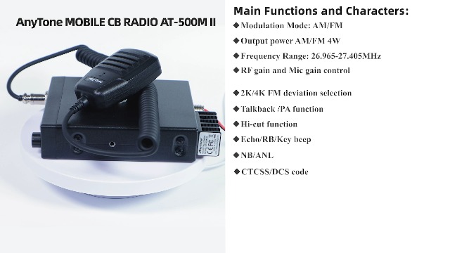 Amazon.com: AnyTone AT-500M II 40 Channel CB Radio for Truck, with