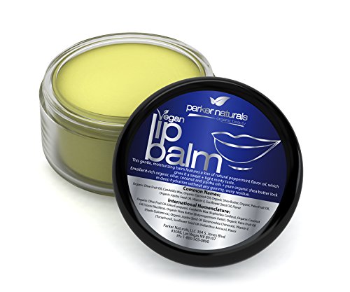 Vegan Lip Balm with Natural Herbal Ingredients. Soothing, Moisturizing with Natural Peppermint Flavor Oil. Light Minty Taste and Deep Relieving Hydration