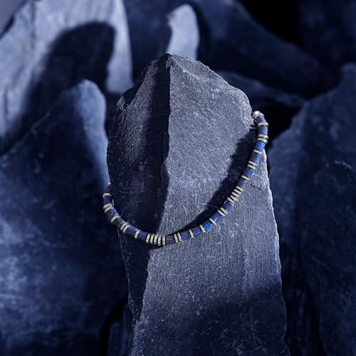 Pulsera de cuentas ajustable para hombre con piedra natural miniatura 7