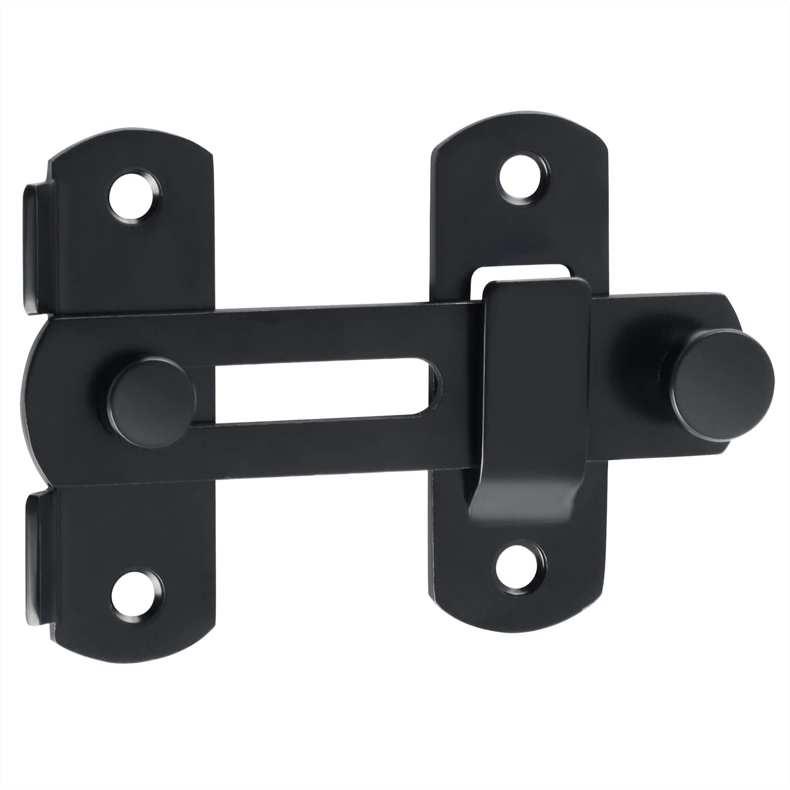 Serrure de porte coulissante en acier inoxydable noir KmoNo loquet pour abri