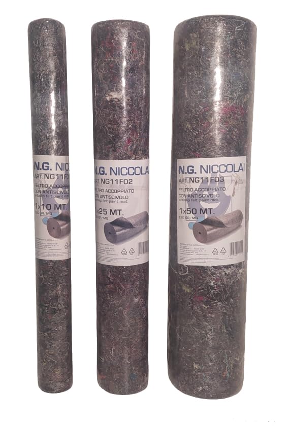 NG NICCOLAI FELTRO MULTIUSO ACCOPPIATO ANTISCIVOLO E ASSORBENTE PER PROTEZIONE PAVIMENTI (1X50)