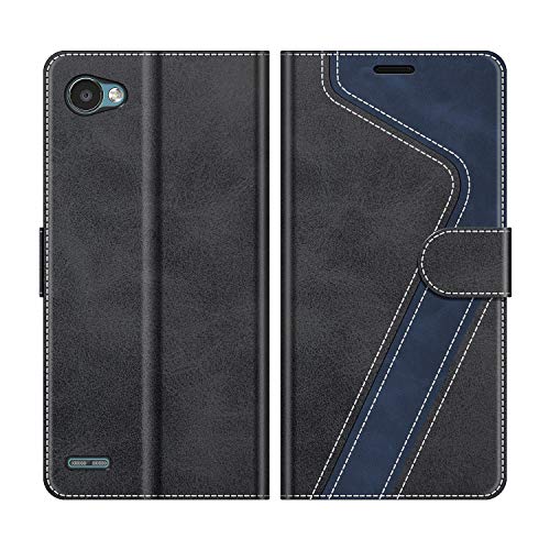 MOBESV Funda para LG Q6, Funda Libro LG Q6, Funda Móvil LG Q6 Magnético Carcasa para LG Q6 Funda con Tapa, Negro