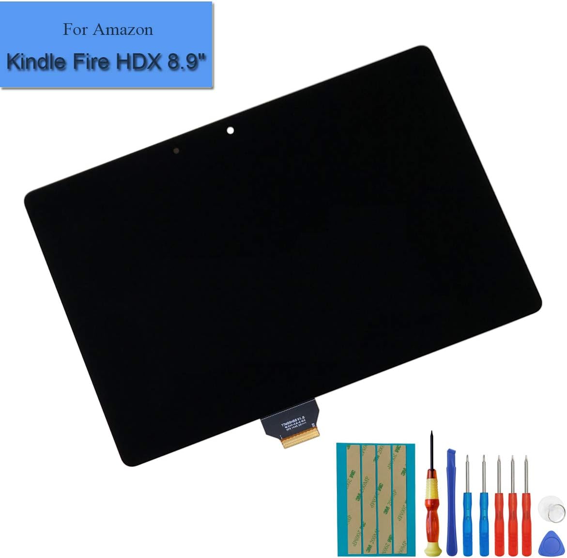for Amazon Kindle Fire HDX 8.9 inch 90PIN Replacement Touch Screen GU045RW LCD Front Panel Assembly + Adhesive&Tools