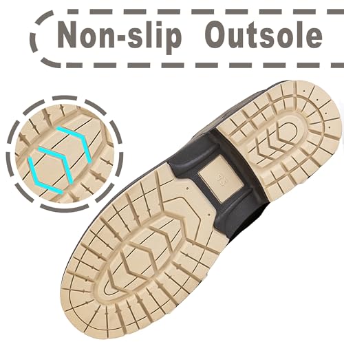 CC-Los Men's Winter Snow Boots with Sherpa Fleece Lining Waterproof Slip-Resistant Insulated Size 8-143