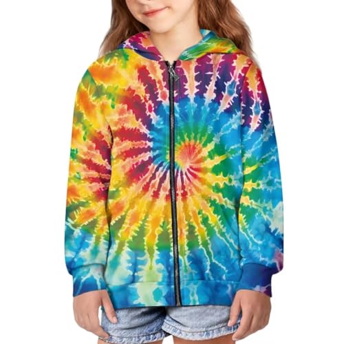 6-16 Years Boys Girls Zip Up Hoodies Sweatshirts 3D Printed Cute Hooded Coat With Pockets 5