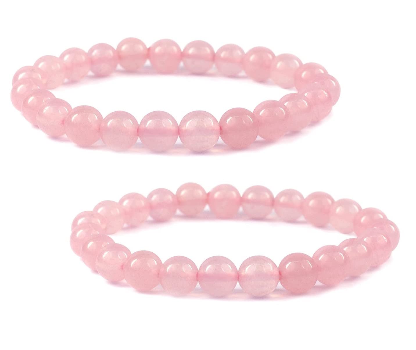Stylewell (Pack Of 2 Pcs) Adjustable Size Light Pink Plain 8mm Moti Pearl Bead Natural Feng-Shui Healing Crystal Gem Stone Wrist Band Elastic Bracelet For Mens & Womens (B0C69F2WSJ) Amazon Price History, Amazon Price Tracker