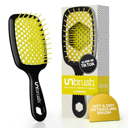 Fhi Heat Unbrush Wet & Dry Vented Detangling Hair Brush, Sunburst