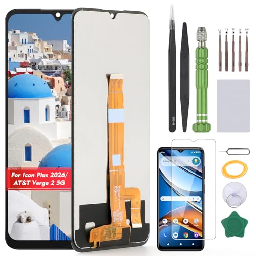 Image of Screen for Circket Icon Plus 2026 SN333C LCD Display Replacement for AT&T Verge 2 5G SN333A Incell Touch Screen Digitizer Assembly