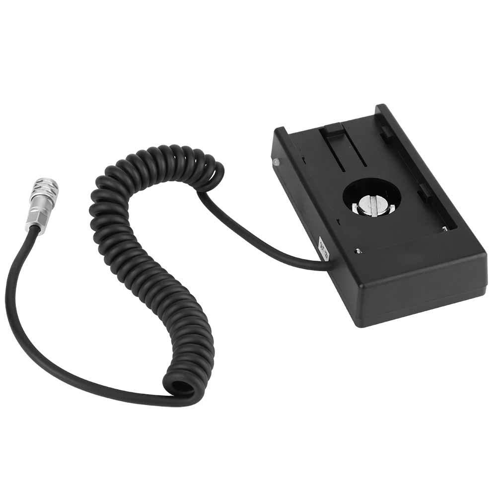 VBESTLIFE F970 Dummy Batterie Koppler, 12V Dummy Akku Adapter Mount Platte für BMD BMPCC 4K Kamera für NPF970, F960, F770, F750, F570, F550 Batterien mit Tipp Licht