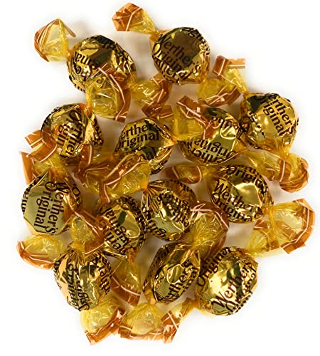 Werther's Original Assorted Flavors Hard Candy With Omegapak Starlight Mints, 1 Bag Caramel 2.65Oz, 1 Bag Coffee 2.65Oz, 1 Bag Apple 2.65Oz, And 1 Bag Creamy Caramel 2.65Oz. 4 Variety Flavor Bundle #TOP4