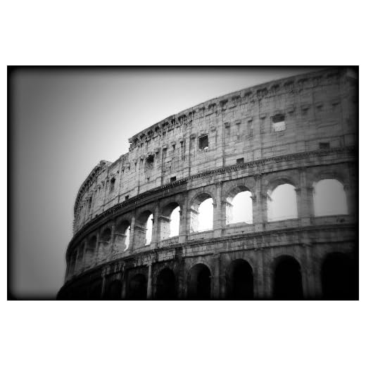 Roman Coliseum Black and White Print Rome Italy ITBW3951 4x6