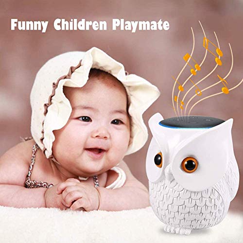 DYTesa Owl Holder Stand, Statue Smart Speaker Holder Stand for 3rd Generation, Cartoon Decor Owl Shape Home Decor, White
