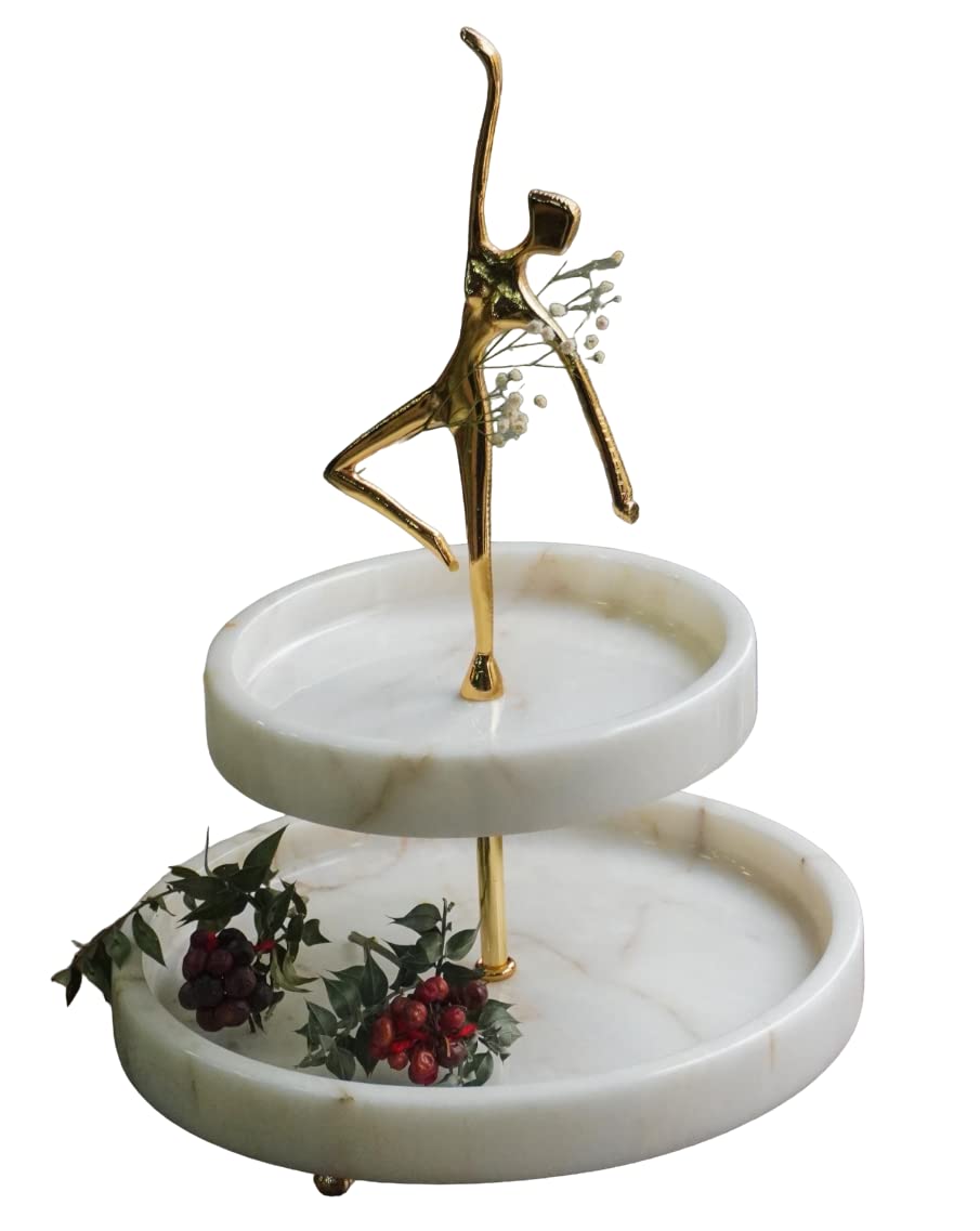 Ballerine en marbre naturel fait à la main statue élégante Mukemel 35cm