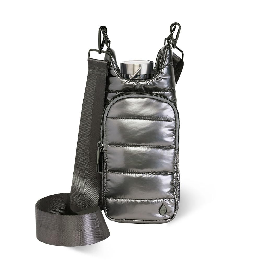 WanderFull Original HydroBag Fits Up to 32 oz Water Bottle Holder with Strap - Hands-Free Crossbody Water Bottle Carrier Bag with Phone Pocket,