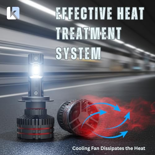 Image of KYNE 300W High Power Premium LED Headlights Bulb -H7 /H18 6000K Cool White, 30,000 Lumens Ultra-Bright, IP65 Waterproof with 2 YEAR WARRANTY (2 Year Warranty, H7 /H18)