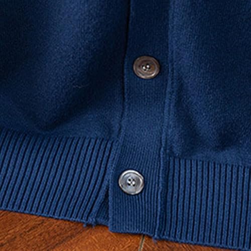 Mens Textured Cardigan Sweater V-Neck Long Sleeve Button Man Sweaters Regular Fit Ribbed Casual Cardigan3