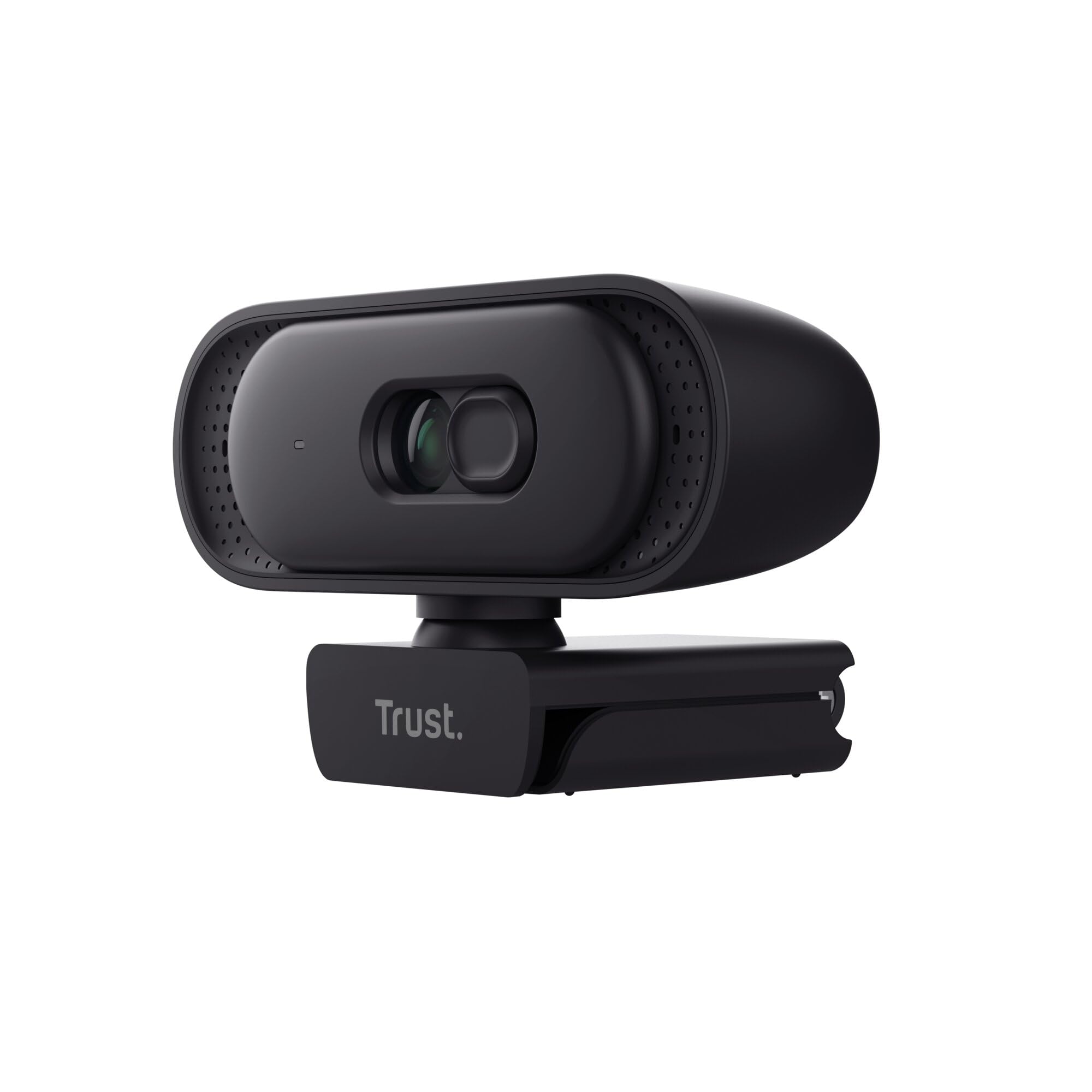 Trust Ovala 2K QHD kamera internetowa z osłoną prywatności, czarna | pole widzenia 75°, USB-A/USB-C, kamerka komputerowa do spotkań i streamowania z redukcją szumów, Teams, Google Meet, Zoom