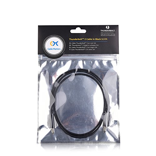 [Intel Certified] Cable Matters Thunderbolt Cable (Thunderbolt 2 Cable) In Black 3.3 Feet #TOP7