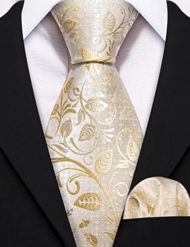 Barry.wang Elegan Boy's Tie Set Silk Woven Necktie Pocket Square Tie Set Ceremony #TOP6