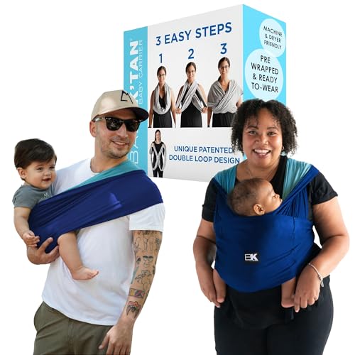 Image of Active Oasis Baby K'tan Baby Carrier Wrap: #1 Easy Pre-Wrapped Baby Sling Gift | Breathable Sport Blend | UVA/UVB Infant Sun Protection | Promotes Safe Hygiene | Newborn up to 35lb (See Size Chart)