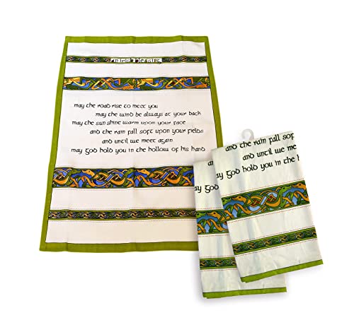 Royal Tara Set Of 2 Tea Towel Irish Blessing-Irish Weave #TOP7