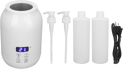 Miniatura 6 de HOHXFYP Juego de calentador de aceite de masaje, calentador de botellas de aceite y loción con pantalla LED, control táctil y ajuste de temperatura,