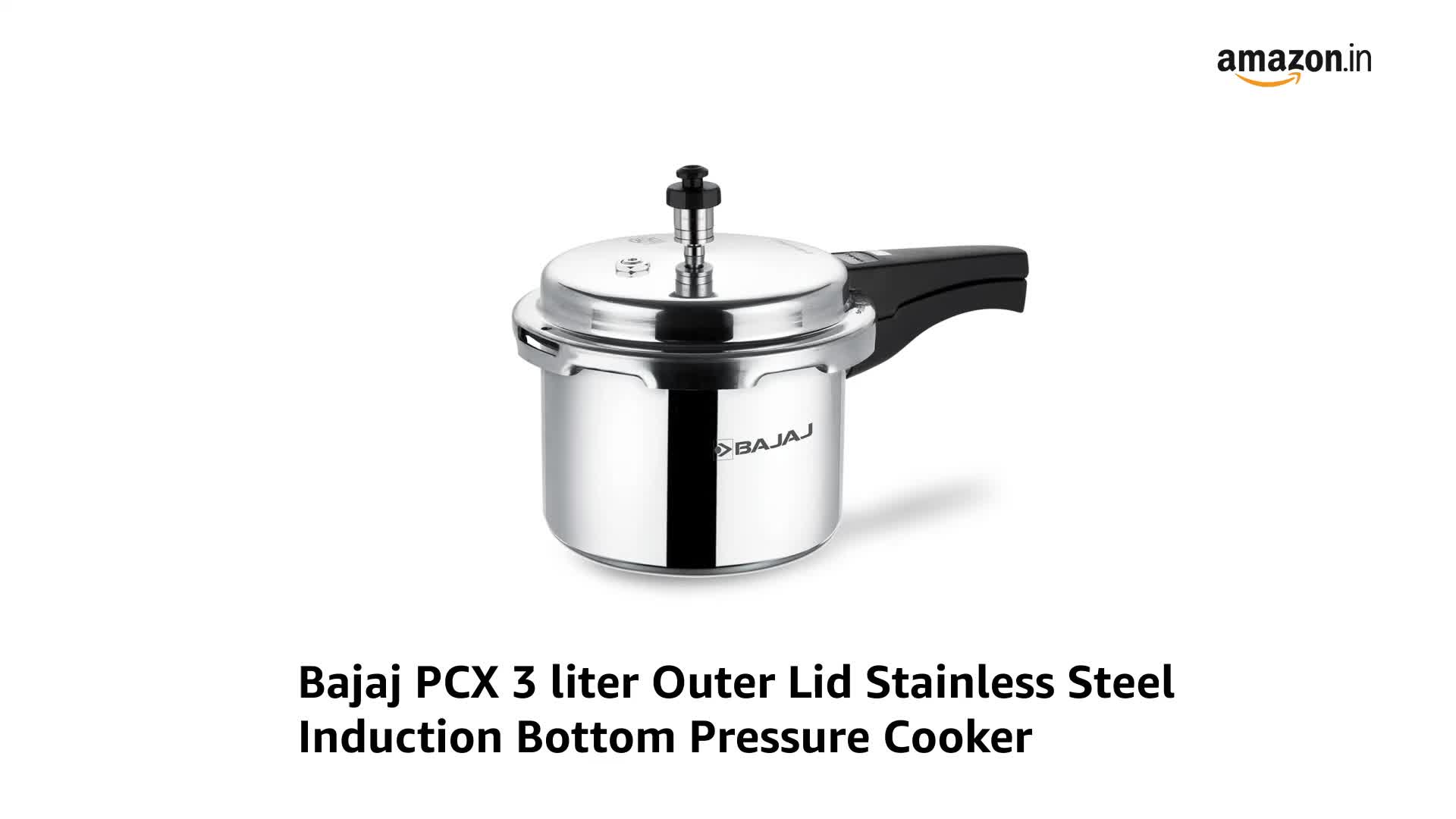 Buy Bajaj PCX 3IB Stainless Steel Pressure Cooker | 3 Liter